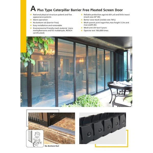 Low Bottom Track Caterpillar Screen Door suppliers