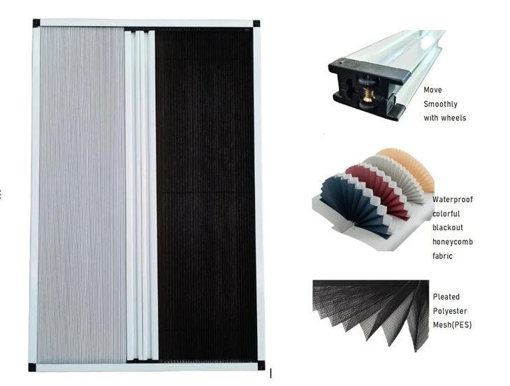 Pleated Mesh Combine Honeycomb Window