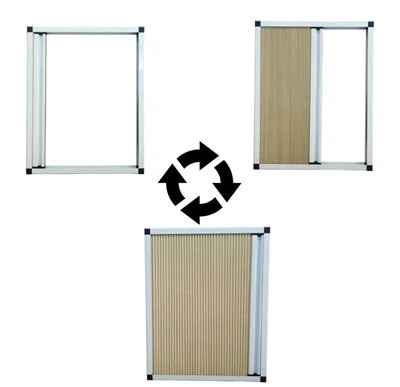 Pleated Mosquito Net Door Combine With Honeycomb Fabric